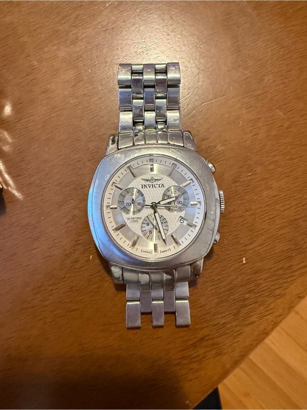Invicta Silver Men's Bracelet Chronograph Watch